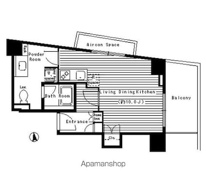 レガーロ西早稲田[1K/30.2m2]の間取図