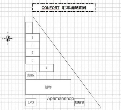 ＣＯＮＦＯＲＴ[1K/24.08m2]の配置図