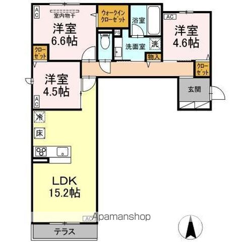 DーCOMODO小金井貫井北町の間取り写真