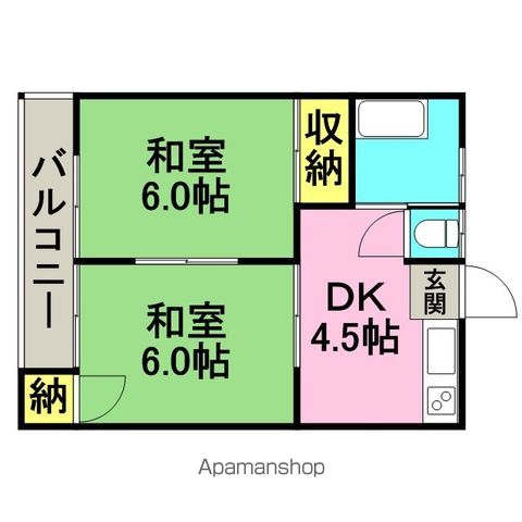 矢野第2アパートの間取り写真
