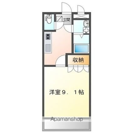 エル・アール[1K/29.75m2]の間取図