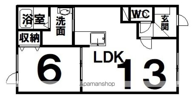 アマラント１ 203 ｜ 北海道釧路市星が浦大通３丁目1-39（賃貸アパート1LDK・2階・43.26㎡） その2
