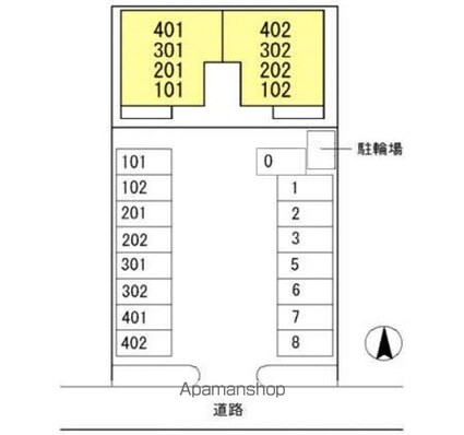 サンモデスト[2LDK/62.93m2]の配置図