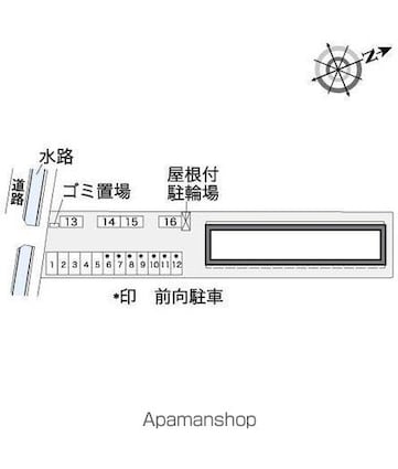 レオパレスレイズ[1K/23.61m2]の配置図