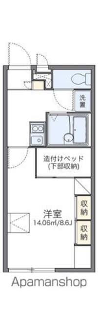 レオパレスリーベ[1K/23.18m2]の間取図