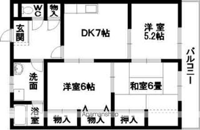 和歌山市松江北のマンションの間取り