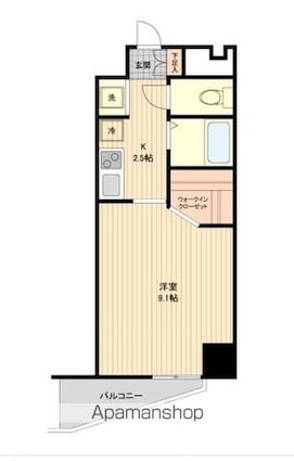コスモリード幡ヶ谷（旧ルート幡ヶ谷）[1K/26.02m2]の間取図