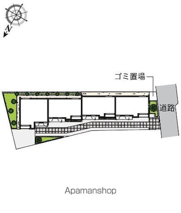 クレイノマンダリーナ[1K/22.14m2]の配置図