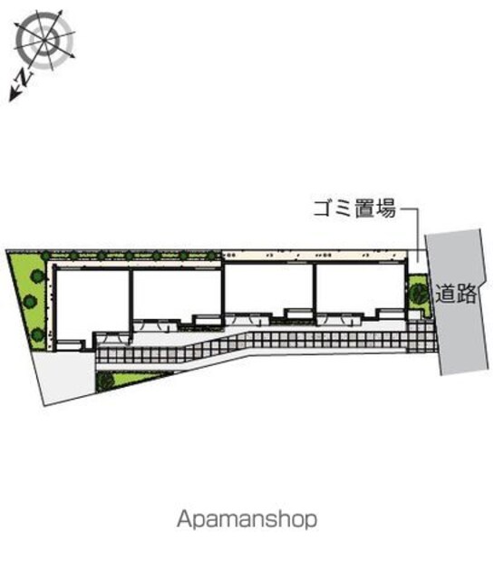 クレイノマンダリーナ[1K/29.58m2]の配置図