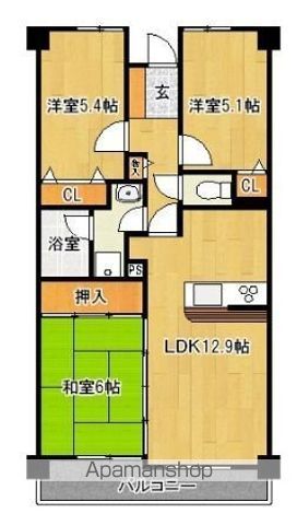 藤和二日市コープの間取り写真