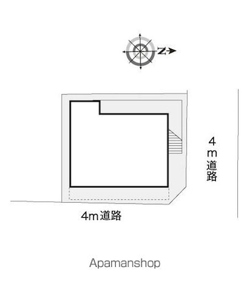 レオパレスサンハイム[1K/15.66m2]の配置図
