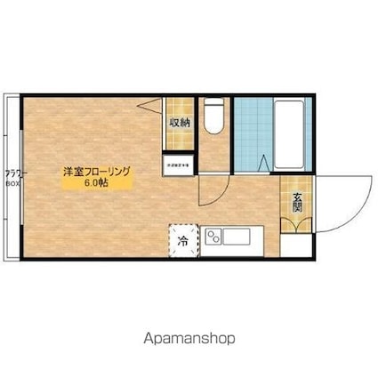 アミティシブヤ[1R/20m2]の間取図