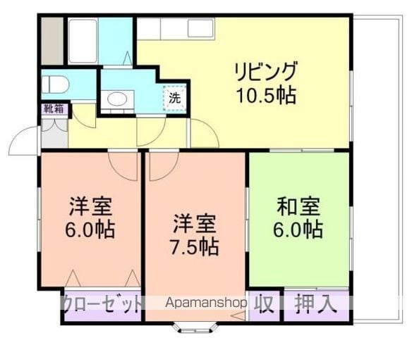 【和歌山市有家のマンションの間取り】