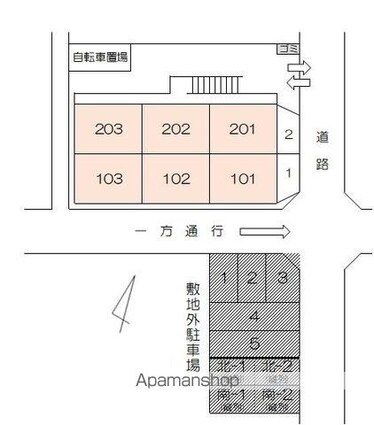 ローズガーデン（塩上）[1LDK/44.95m2]の配置図