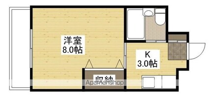 ソフィアコートリバーサイド天満Ａｎｎｅｘ[1K/22.26m2]の間取図
