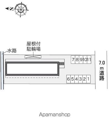 レオパレスグリーンハイム南[1K/20.81m2]の配置図