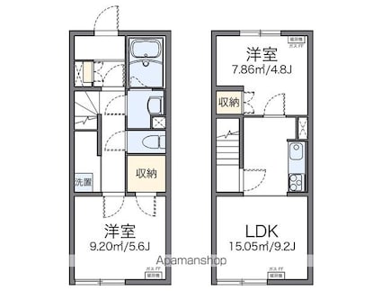 レオネクストエクシールⅢ[2LDK/52.17m2]の間取図
