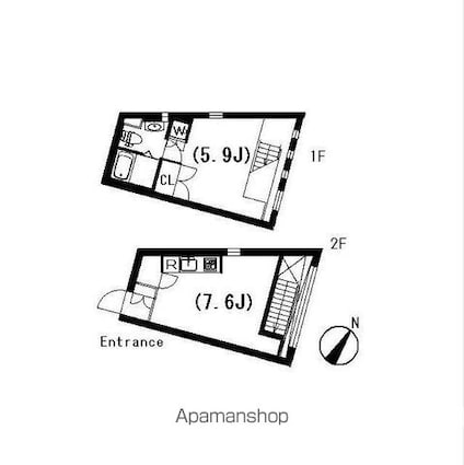 ラティエラ祐天寺[1DK/40.62m2]の間取図