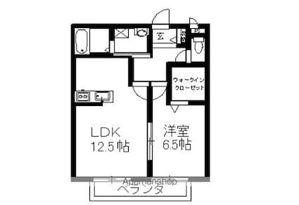 パシフィックドリームＡ棟[1LDK/47.54m2]の間取図