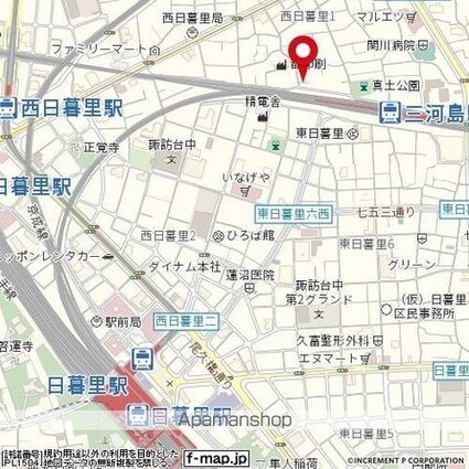 ＡＱＵＡ　ＳＷＥＥＴ　ＮＩＰＰＯＲＩ[1K/22.7m2]の周辺