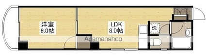 植木ビル[1LDK/28m2]の間取図