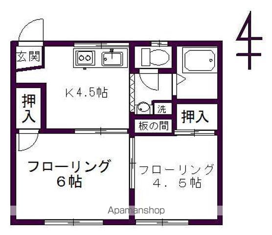 コーポ岡田A棟の間取り写真