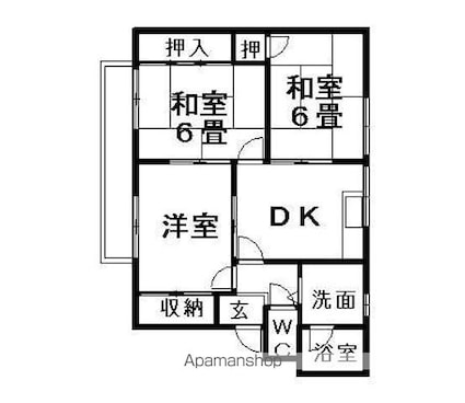 コーポエイト[3DK/59.22m2]の間取図