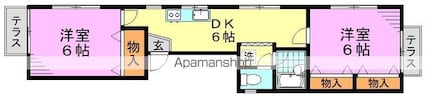 東京都杉並区成田東５丁目[2DK/40.3m2]の間取図