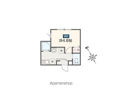 東京都青梅市河辺町６丁目[1K/17.08m2]の間取図