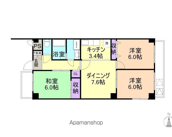 【和歌山市西浜のマンションの間取り】