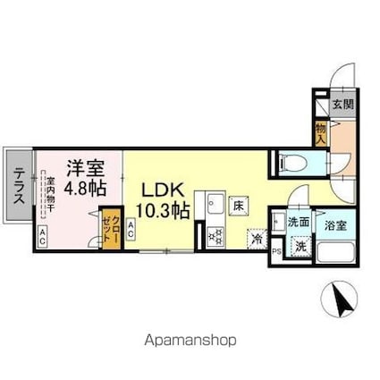 （仮称）中野区鷺宮３丁目ＰＪ[1LDK/36.14m2]の間取図