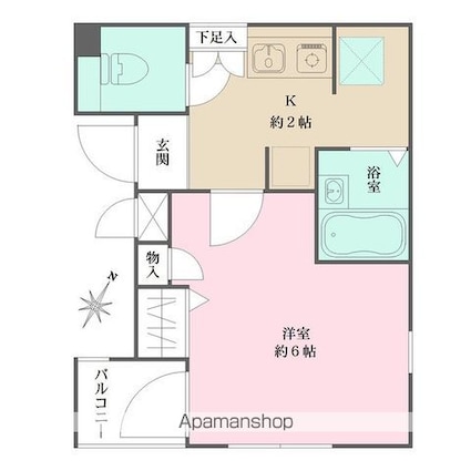 メゾン・ド・ダダ[1K/20.93m2]の間取図