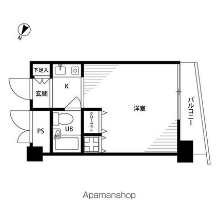 ジュヒロプラザ赤羽[1R/20.34m2]の間取図