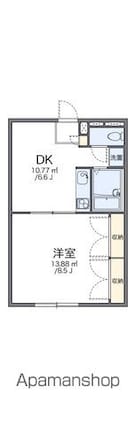 レオパレス拝島町[1DK/33.12m2]の間取図
