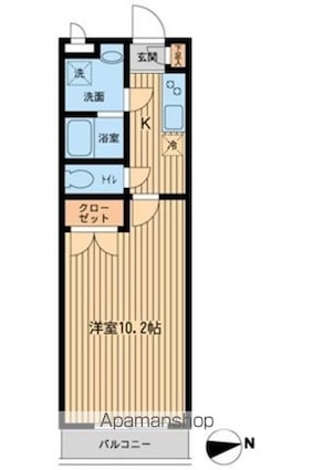 ヴェルデ池袋西[1K/30.71m2]の間取図