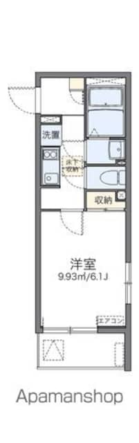 レオネクストアップルコート[1K/21.11m2]の間取図