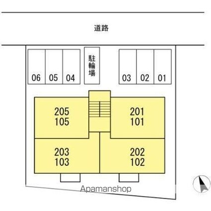 アーバンハイツＥ[1LDK/40.26m2]の配置図