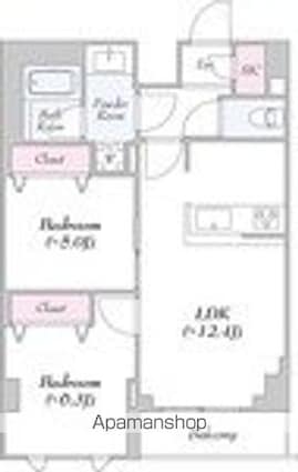 ロイジェント志村坂上[2LDK/56m2]の間取図