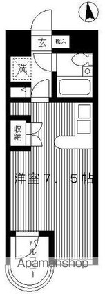 第２エクセルねり善[1R/22.65m2]の間取図