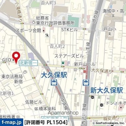 東京都新宿区北新宿１丁目[1K/19.88m2]の周辺3
