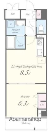 ＪＰＴ　ＲＥＳＩＤＥＮＣＥ[1LDK/36.46m2]の間取図