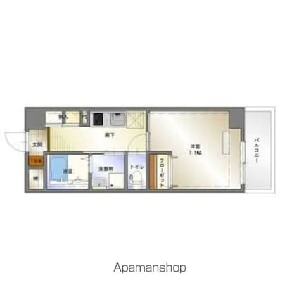 Ａｌｂａ　Ｍａｓｕｍｉｄａ[1K/29.04m2]の間取図