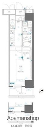 アルファレジデンシア南千住[1K/30.19m2]の間取図