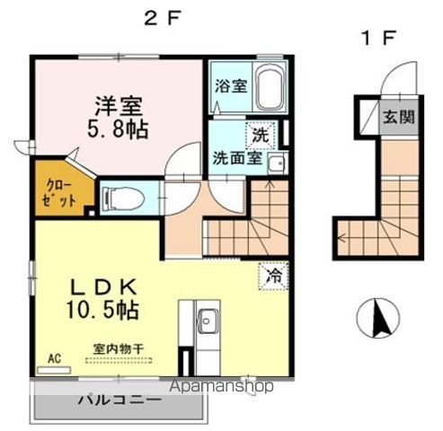 【東大和市芋窪のアパートの間取り】