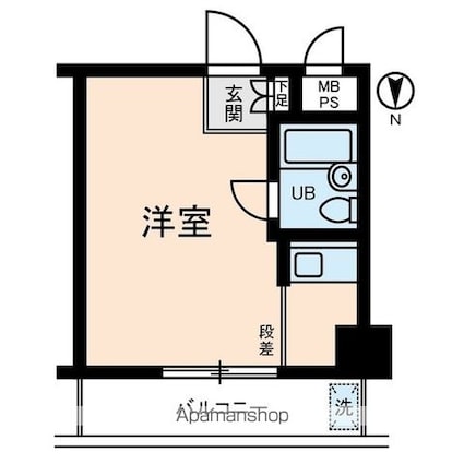 サンパーク東京銀座[1R/17.74m2]の間取図