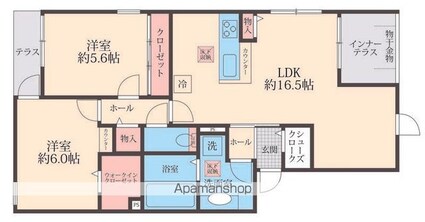 ＬＵＬＵ西尾久[2LDK/65.42m2]の間取図