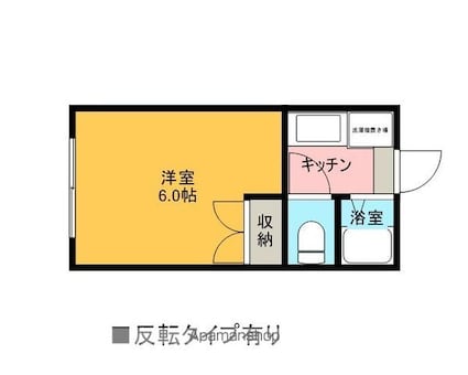 サンシャインⅠ[1R/25.85m2]の間取図