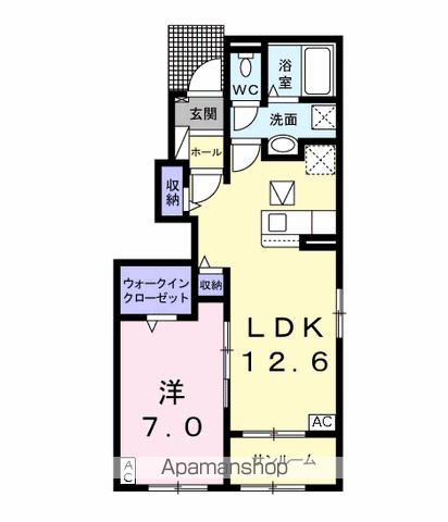 岐阜市須賀のアパートの間取り