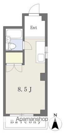 ロイヤルハイツ樋又[1R/21.33m2]の間取図
