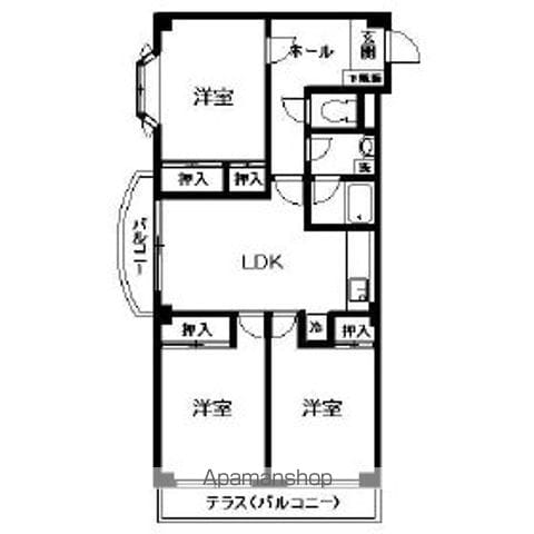 三井フラットの間取り写真